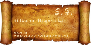Silberer Hippolita névjegykártya